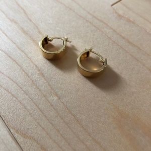 Small Thick Hoop Earrings - 1/2 inch